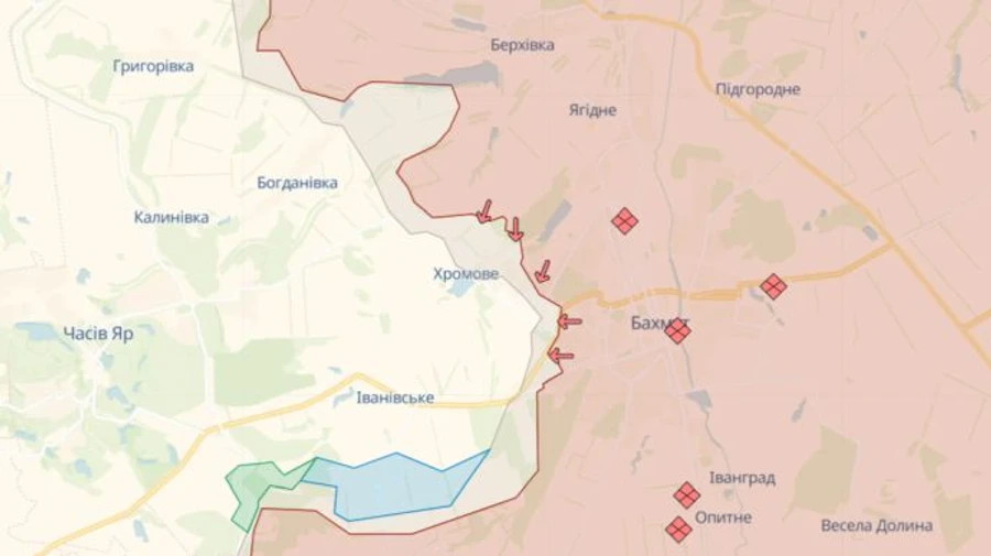 Міноборони РФ пояснило відступ на північ від Бахмута, Пригожин чекає оточення
