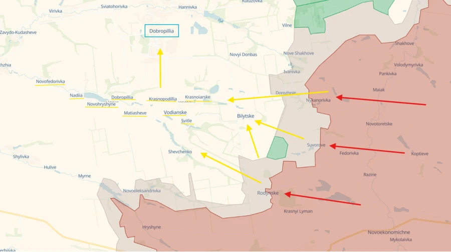 DeepState: Russian forces pushing near Pokrovsk to establish foothold south of Dobropillia