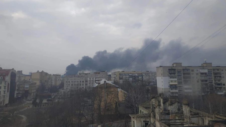 На Подоле в Киеве произошел масштабный пожар