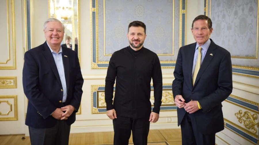 US senators working on large-scale sanctions against Russia visit Zelenskyy – photos