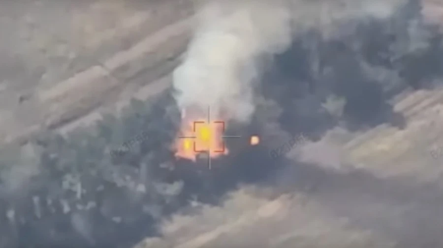 Ukrainian National Guard video shows strikes on Russian artillery and ammunition storage points