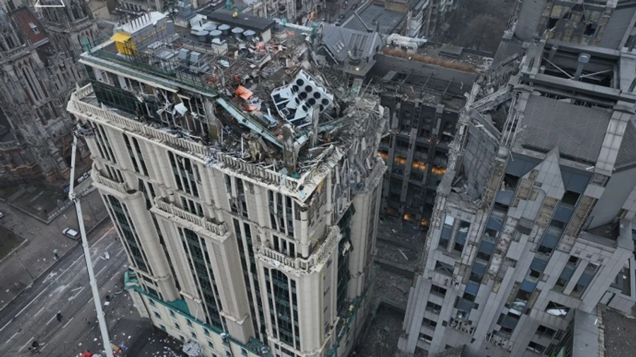 Russia claims attack on Kyiv was response to Ukraine striking their chemical plant – video