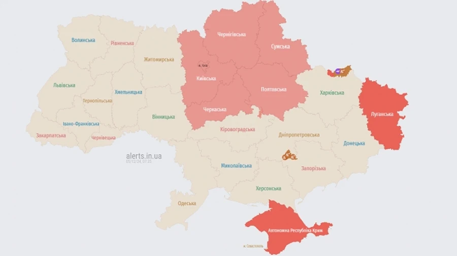 Air-raid warning issued in Kyiv and several oblasts due to missile threat