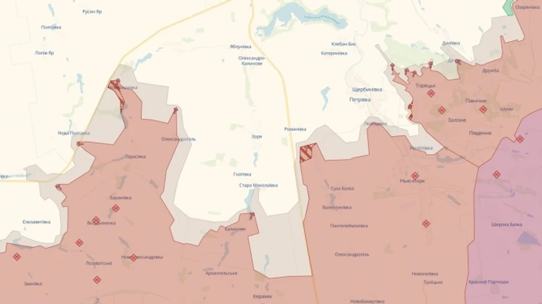 Оккупанты продвинулись в Торецке и на Покровском направлении – DeepState