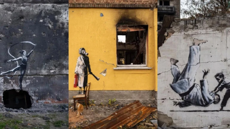 Залишити як є чи передати до музею: що робити з творами Бенксі на Київщині?