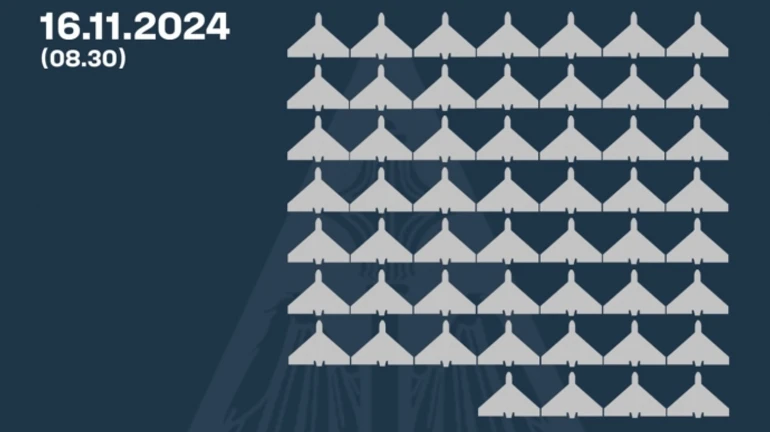Силы ПВО сбили 53 российских БПЛА