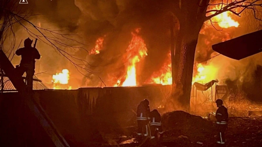 Russia launches large-scale attack on Dnipropetrovsk Oblast: businesses, houses and petrol station damaged