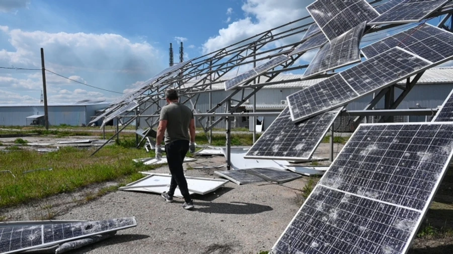 Russians target Ukrainian solar power plant for the first time