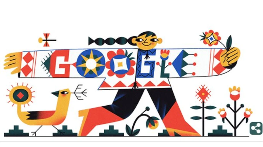 Ко дню вышиванки Google создал красивый дудл