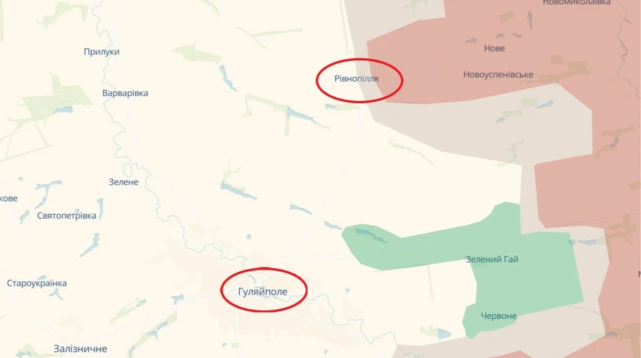 DeepState: Після окупації Рівнопілля у росіян з'явився простір для руху на Гуляйполе