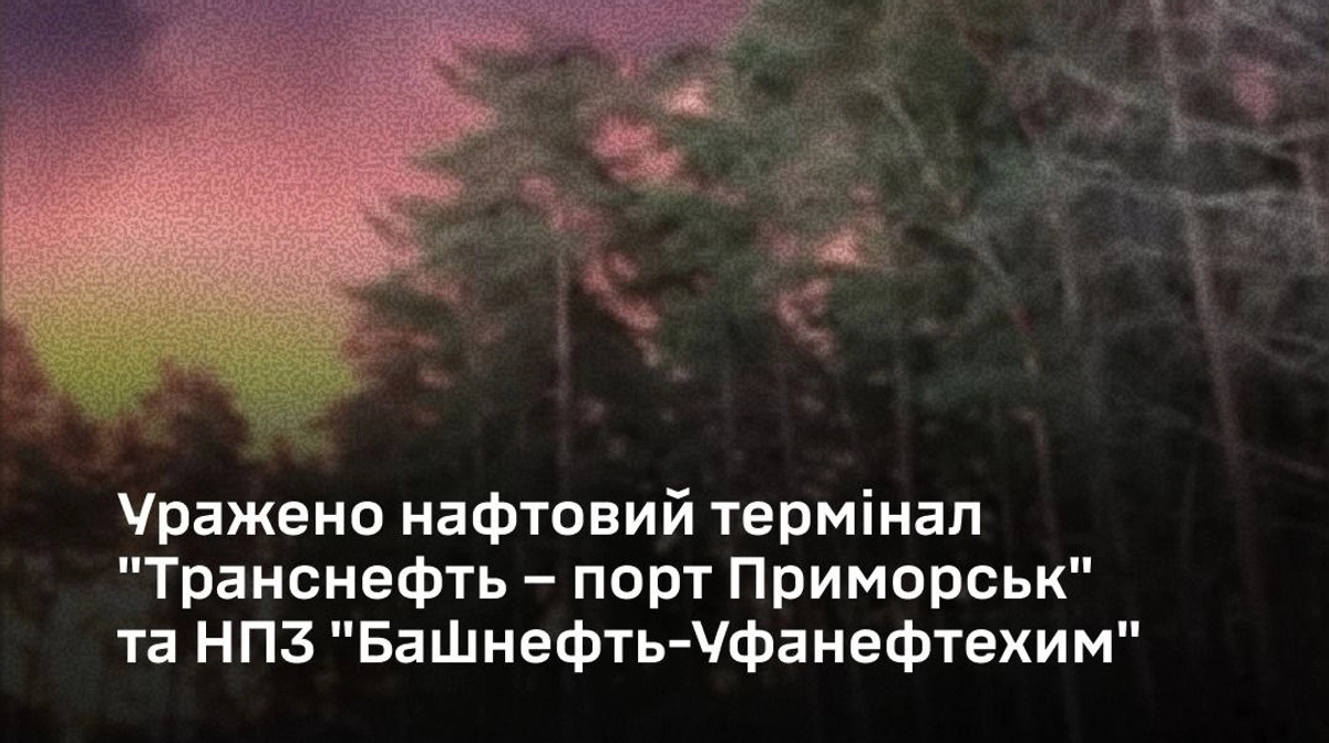 Генштаб підтвердив ураження нафтотермінала в Приморську та НПЗ в Уфі