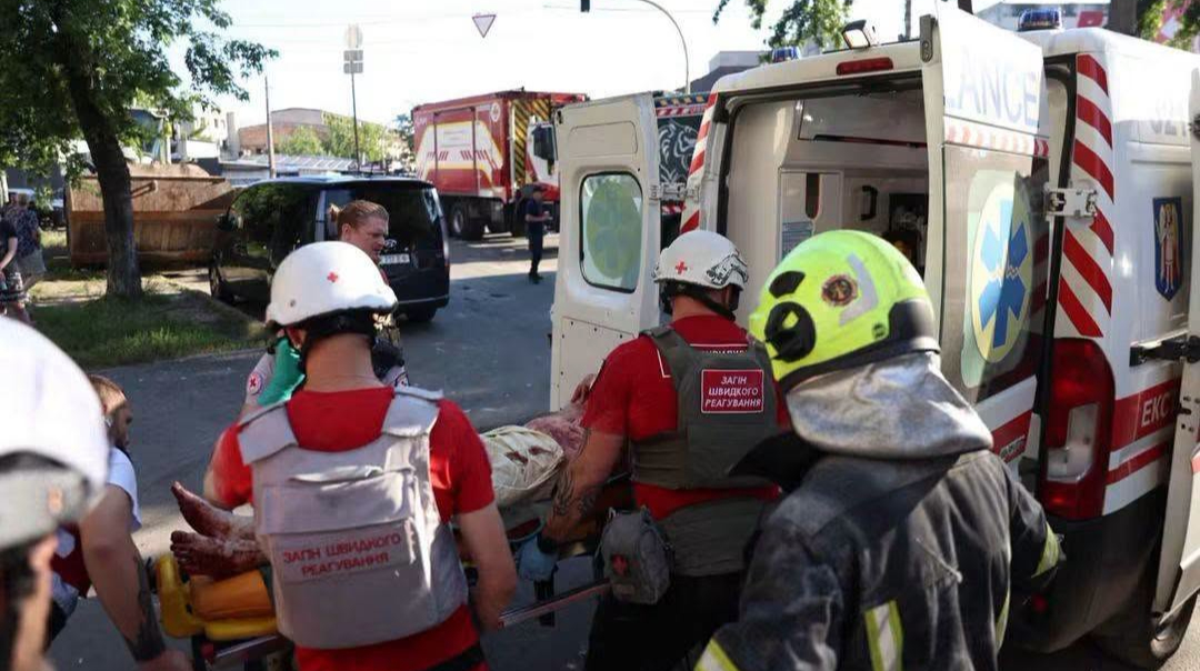 What is known about condition of six medics injured in Russian attack on Kyiv