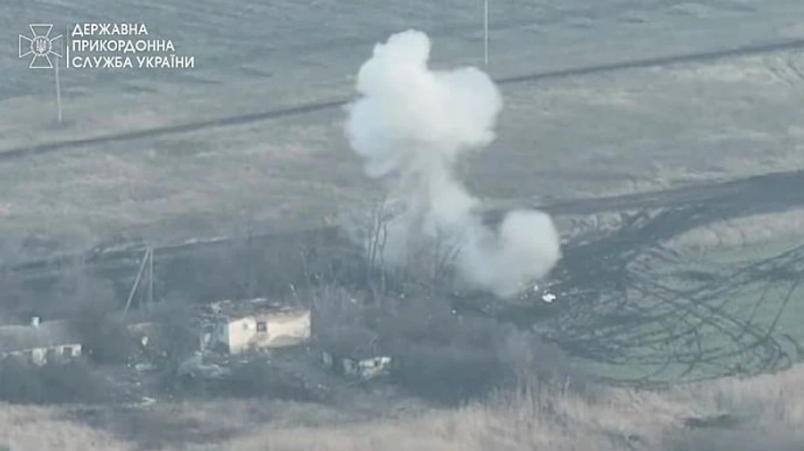 Ukraine’s border guards show video of Russian infantry fighting vehicle being destroyed