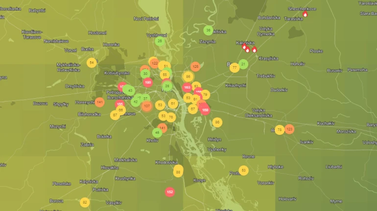 У Києві в понеділок найбрудніше повітря у світі