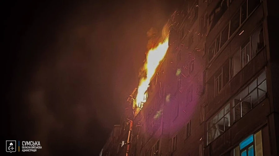 Russians launch 10 drones on Sumy in one hour: civilian infrastructure hit, people injured – photos