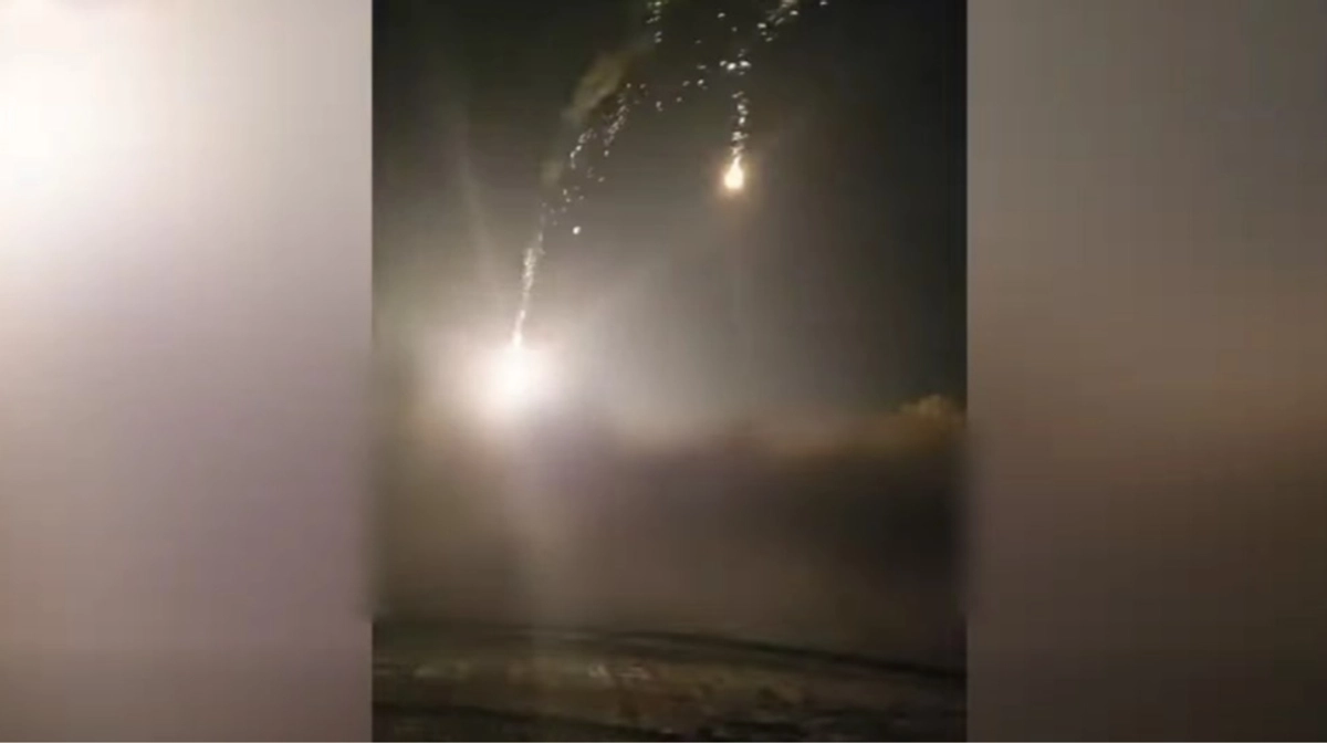 Ukrainian Air Force posts video of air defence operations during nighttime Russian attack