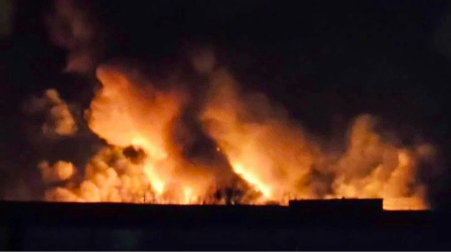 Russian strikes hit Dnipro, fires break out