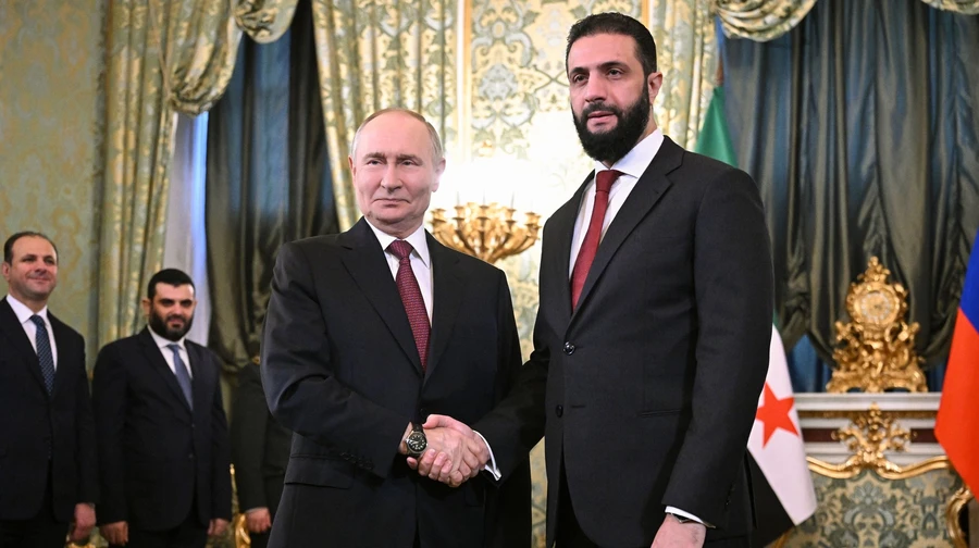 The new President of Syria met in Moscow with Putin, who sheltered Assad