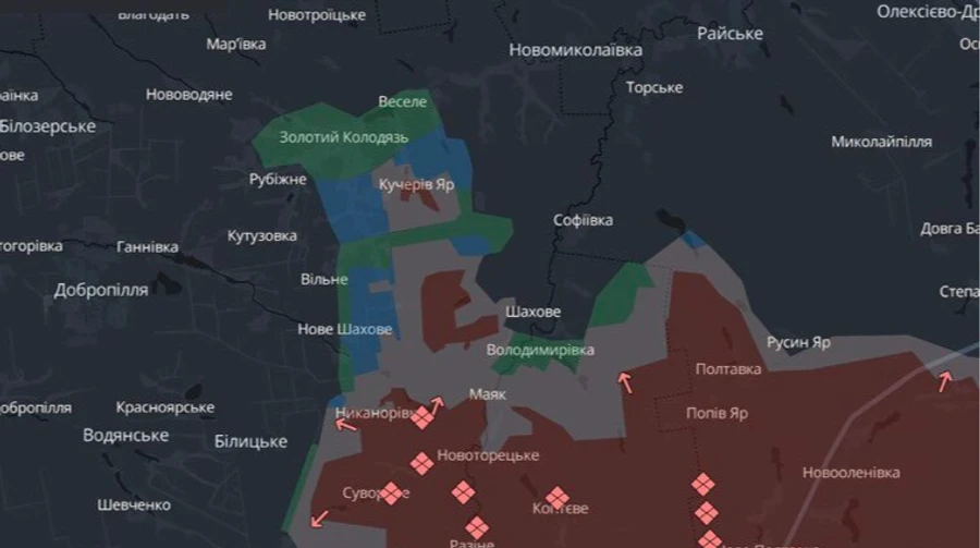 DeepState: ЗСУ відновили позиції на Покровському напрямку, РФ окупувала Полтавку на Запоріжжі