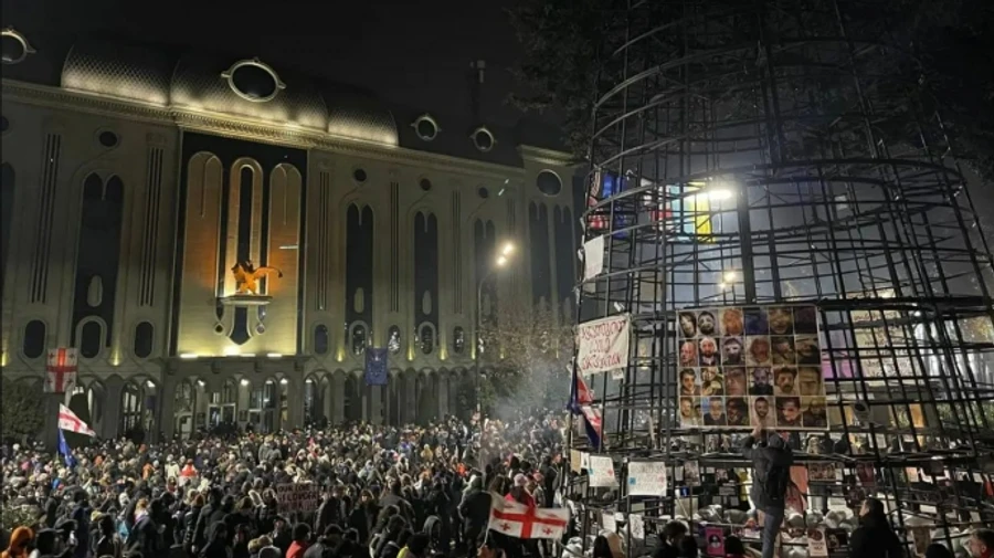 Tbilisi Christmas tree lighting ceremony set for day of presidential election deemed illegitimate by opposition