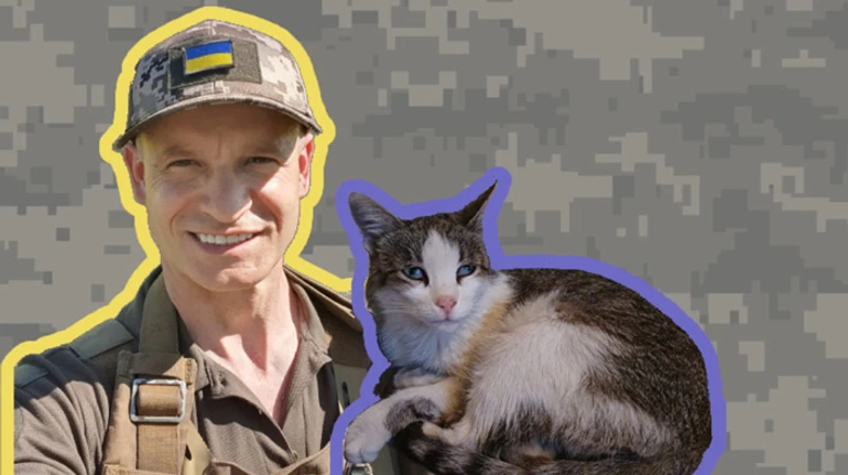 Musia the cat, mice and cat massage. A short story about the bond between a cat and a soldier of the Armed Forces of Ukraine