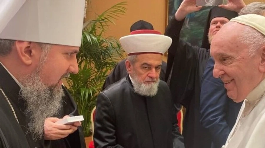 Папа Франциск впервые встретился с главами украинских церквей, Онуфрия не было