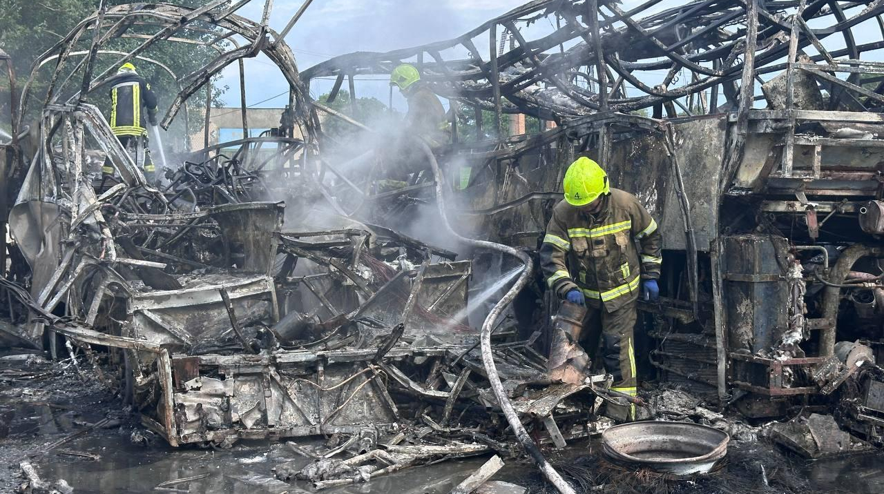 Buses destroyed and some routes cancelled after Russian attack on Odesa