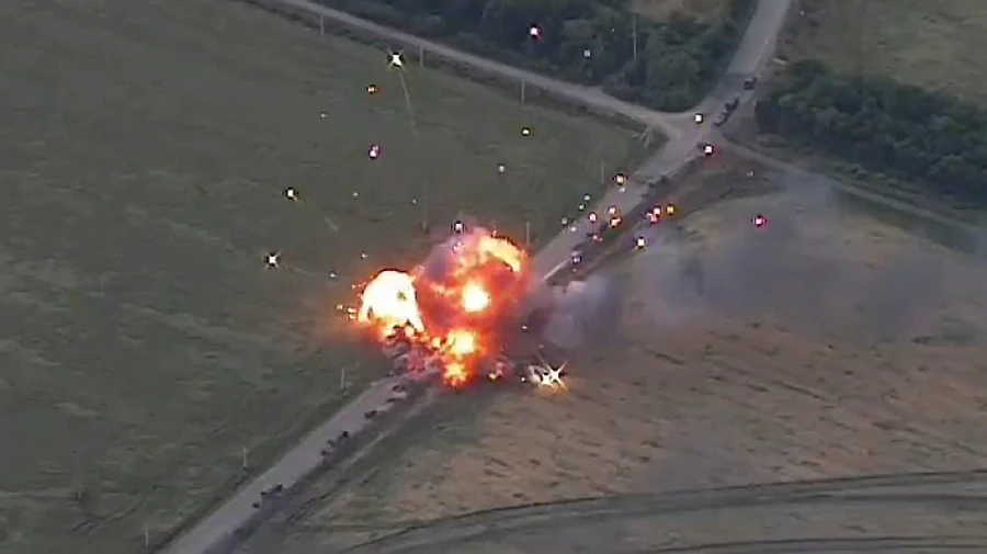 Силы обороны уничтожили колонну техники РФ в Запорожской области – источники