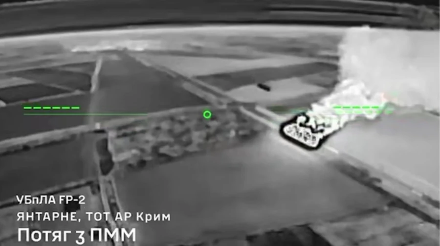 Ukraine's special forces hit Russian fuel train and oil depot in Crimea – video