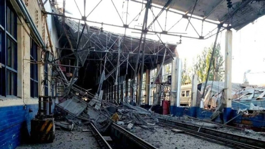 Russians attack railway infrastructure in Kharkiv Oblast