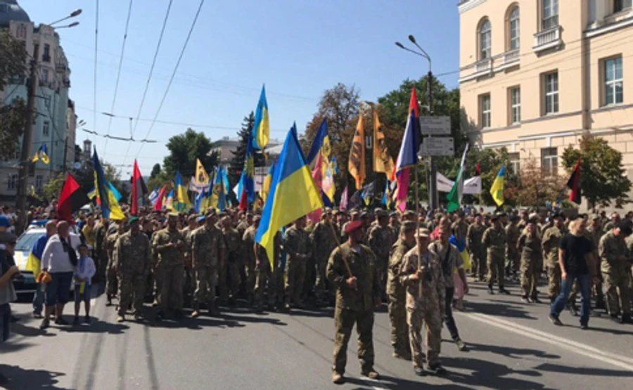 Києвом пройшов Марш захисників, організований ветеранами бойових дій