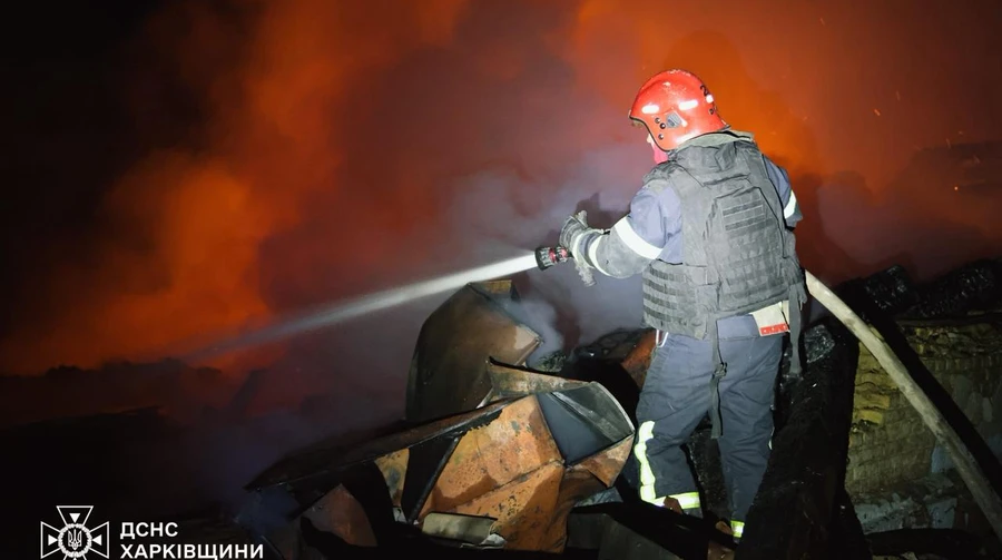 Post office, service station and educational facility catch fire: Ukraine's emergency services show aftermath of Russian strike on Chuhuiv – photos