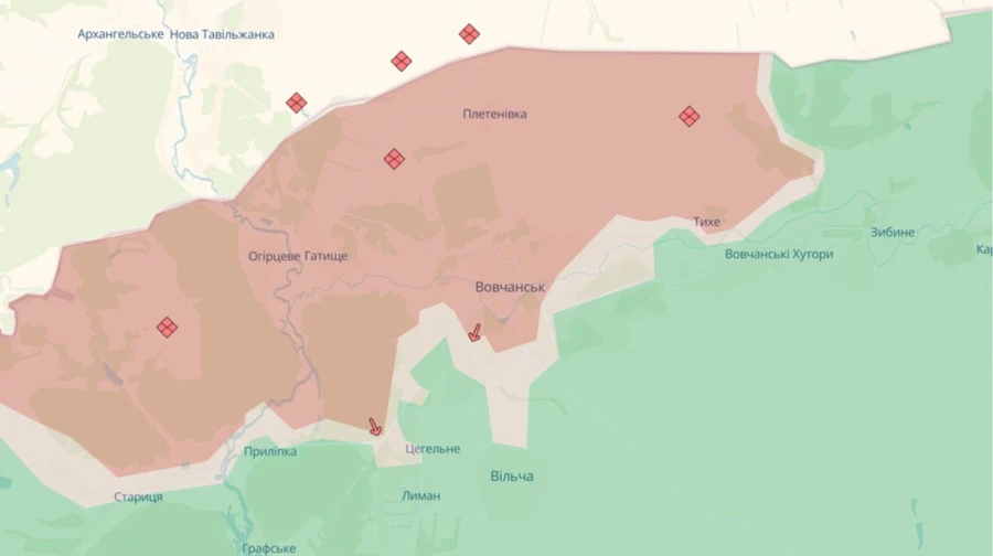 The Russians advanced to Vovchansk and near Mirnograd