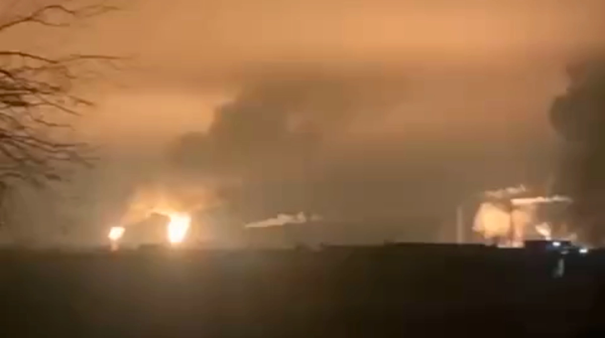 Drones attack petrochemical plant in Russia's Stavropol Krai, large-scale fire breaks out – video