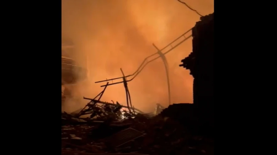 Полтавская область: вражеские БПЛА вызвали пожар, тысячи людей без электричества и воды