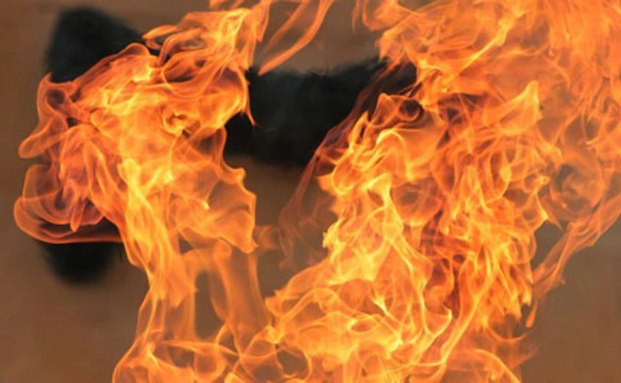 На полігоні згоріли намети: постраждали троє військових