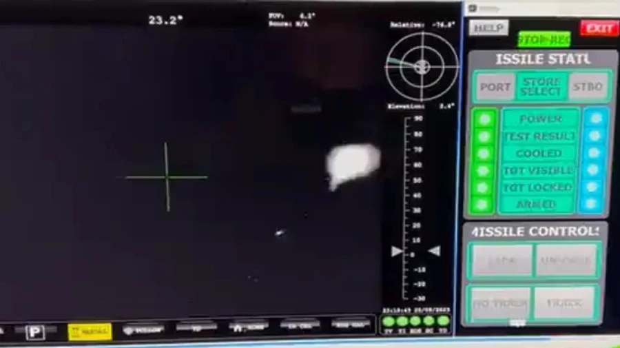 Air Force Commander posts footage of air defence downing Shahed drones