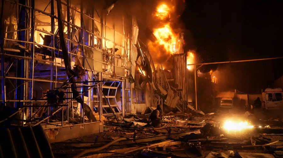 Major car dealership in Odesa is destroyed in Russian drone attack