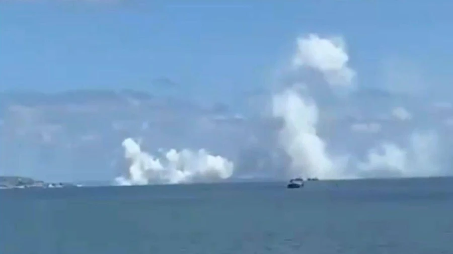 Explosions sound near Crimean bridge for second time in one day