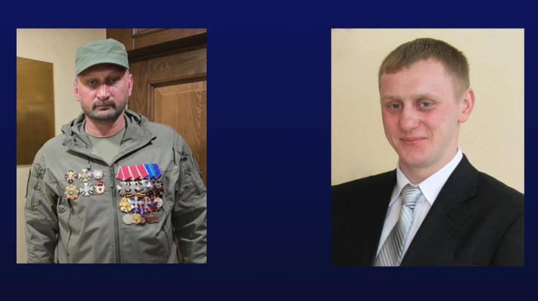 The two Russians that committed war crimes in the Bucha district. Photo: Kyiv Oblast police