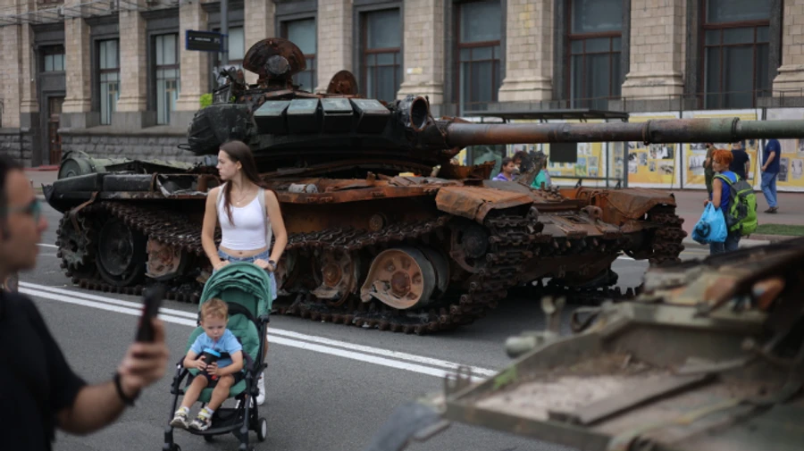 A parade of destroyed Russian military equipment was arranged on Khreshchatyk