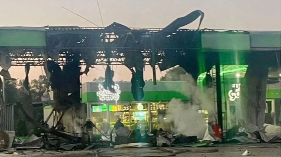 Russos atacam posto de gasolina no Oblast de Poltava: uma pessoa fica ferida
