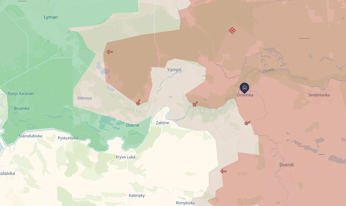 Dronivka. Map: DeepState