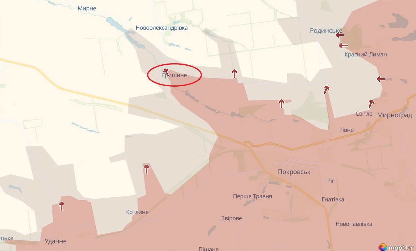 Гришине на мапі DeepState