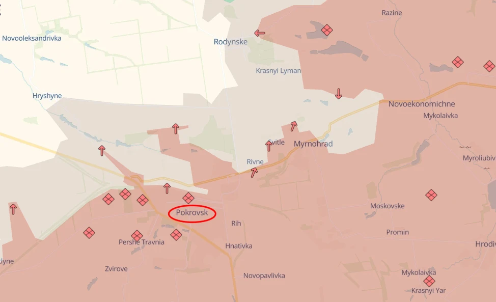 The city of Pokrovsk.