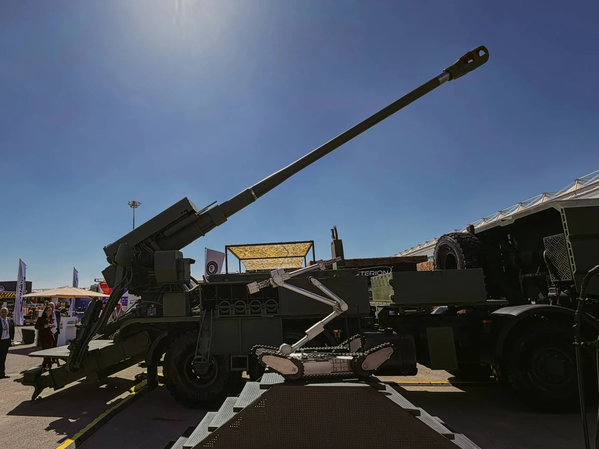 The Bohdana self-propelled howitzer at the World Defence Show 2026