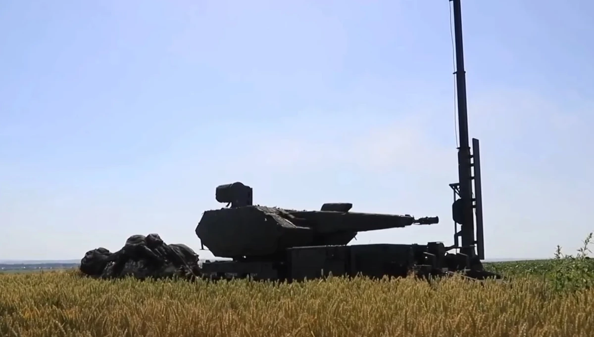 a Skynex anti-aircraft artillery system