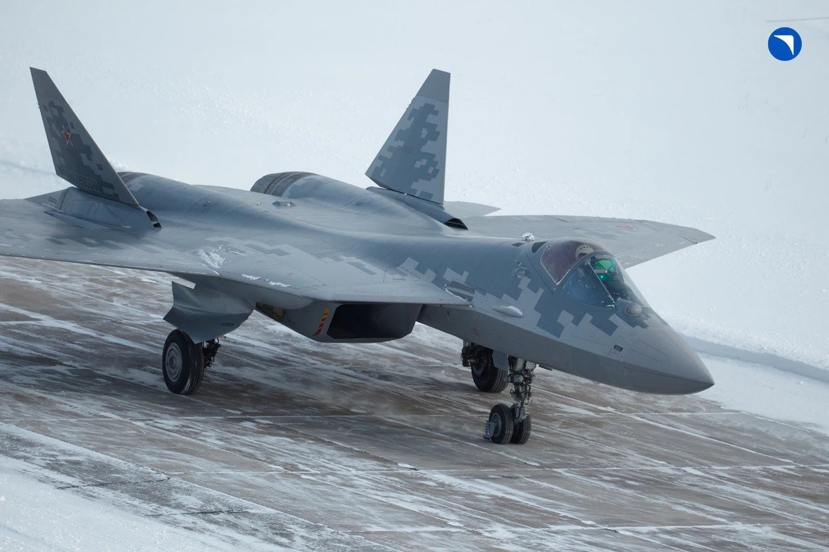 A Russian Su-57 fighter from the first batch delivered in 2026.