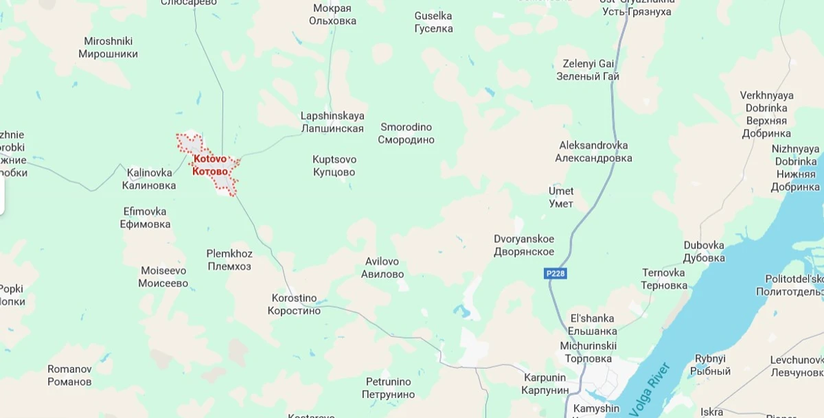 Kotovo on Google Maps. Screenshot