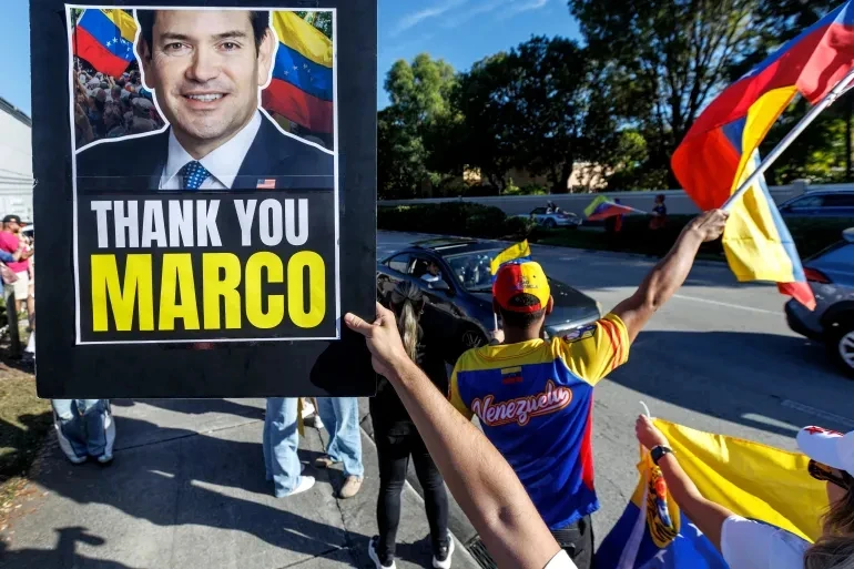 Venezuelans in Miami thank Marco Rubio after the operation to arrest Nicolás Maduro